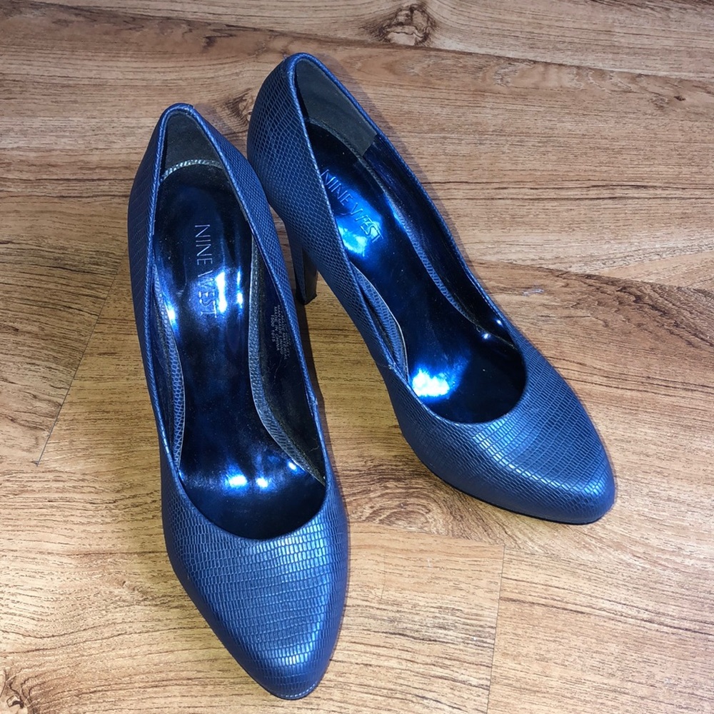 Blue Nine West Heels Size 8.5